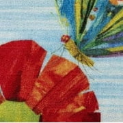 Eric Carle The Very Hungry Caterpillar Elementary Sun Scene Kids Machine Washable Area Rug, Blue/Green, 35x51
