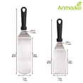thumbnail image 4 of Espátula De Metal De Acero Inoxidable Y Raspador – Espátulas Profesionales Para Parrilla De Chef, Juego De 3 – Accesorios Resistentes Ideales Para Barbacoa De Hierro Fundido, Parrilla Plana, Sartén –, 4 of 8