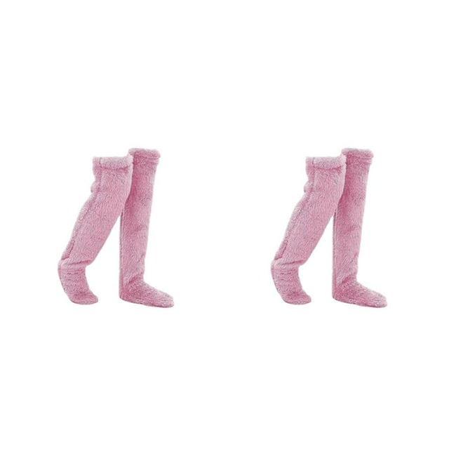 Guardoinrt Stay Comfortable And Stylish With These Soft Winter Socks Brown Easy To Wear pink purple 2Set