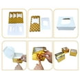 thumbnail image 5 of 4.5" x 4.5" x 3" Gold Foil Polka Dot Treat Boxes with Windows, 3 Count, by Way To Celebrate, 5 of 5
