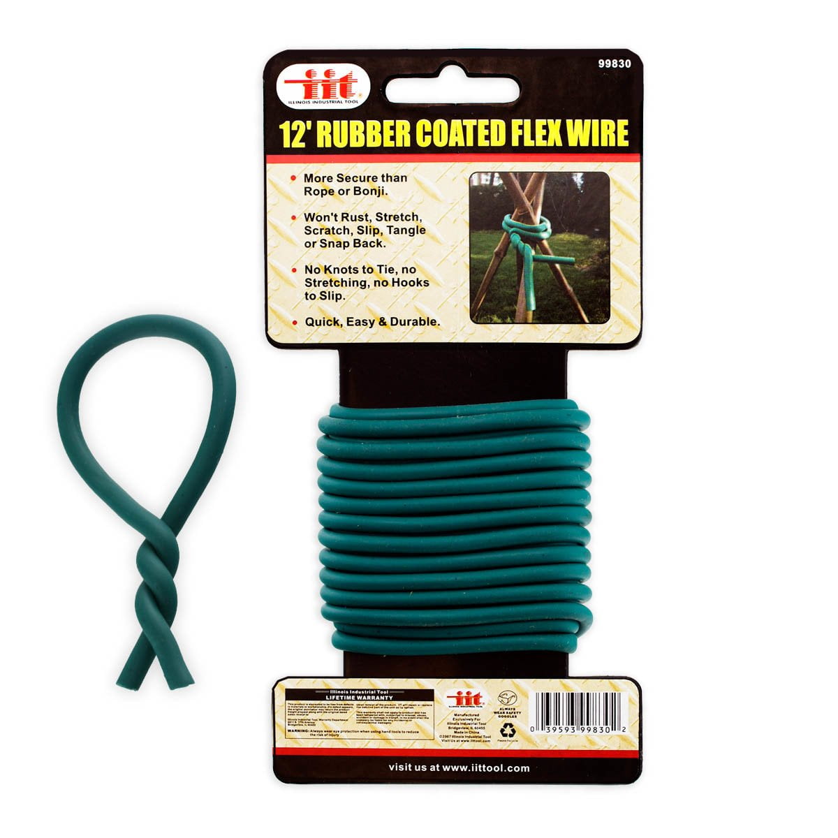 Ind Tools 12Ft RubberCoated Flex Plant Wire Support