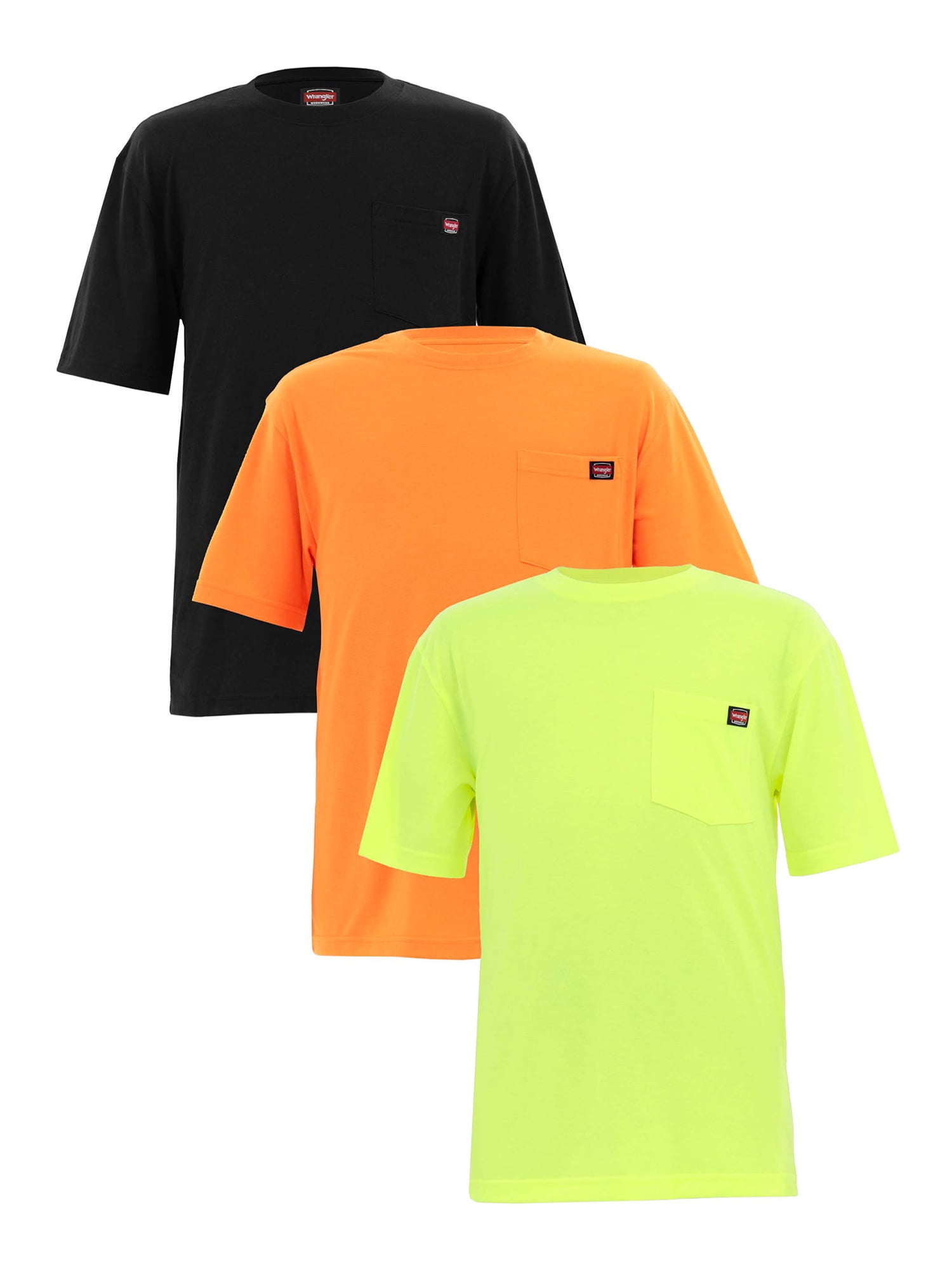 Wrangler Workwear Men's Short Sleeve Pocket Tee, 3 Pack 