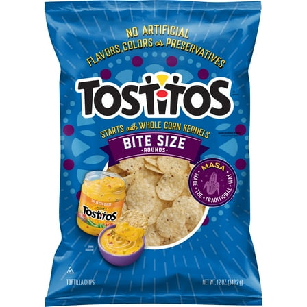 Tostitos Bite Size Rounds Tortilla Chips, 12 oz Bag