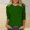 Green, variant on QUNYINEY 3/4 Sleeve Tshirts Shirts for Women Solid Casual Green Crew Neck Tops Loose Drop Shoulder T-Shirts