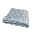thumbnail image 3 of Deena Blue 3-Piece Soft Matelasse Jacquard Cotton Blend Quilt Set - Full/Queen, 3 of 5