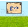 thumbnail image 1 of Medieval Fair Exit Blue Scroll (18" X 24") Yard Sign, Includes Metal Step Stake, 1 of 6