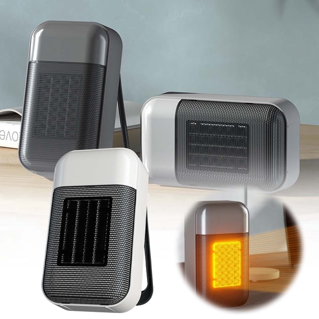 LLQkigsxse Heated Foot Rest for under Desk at Work Household Desktop Ceramic Heating Fan Desktop Small Vertical Suspension Purpose Heater 500w Power Ceramic Fast Heater For