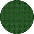 thumbnail image 1 of Ahgly Tapis Rond Lavable en Machine Intérieur Transitionnel Vert Forêt Foncé, 5 Pieds Rond, 1 of 7