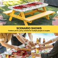 thumbnail image 6 of Valentine's Day Table Cloths for 5 Foot Rectangle Tables, Red Striped Love Eucalyptus Grey Plaid Patio Waterproof Elastic Fitted Tablecloths, Washable Rectangular Table Cover for Camping, 6 of 8