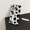 thumbnail image 4 of Cow Print  Phone Case for iPhone 15 (NOT Pro) Cute Retro  Edge Trunk Design Slim Glossy Sleek One Piece Strong Protective Cover(iPhone 15 6.1",Cow Pattern), 4 of 9