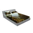 thumbnail image 2 of Ambesonne Landscape Fitted Sheet & Pillow Sham Set, Nepal Forest Majestic, Queen, Green Pale Yellow, 2 of 2