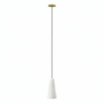 Modway Beacon 1-Light Pendant Light in Opal Satin Brass