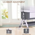 thumbnail image 3 of OUYI 4-in-1 Baby Bassinet - Storage, Wheels, Changing Table, Adjustable Cradle (Gray), 3 of 10