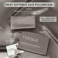 thumbnail image 4 of THXSILK 25 Momme Luxury Silk Pillowcase with Gift Box, Both Side Grade 6A Mulberry Silk, Hidden Zipper Pillowcase for Hair and Skin, Gift Set, BrickRed, Queen Size(20"x30"), 4 of 6