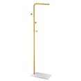 thumbnail image 2 of Freestanding Coat Rack with Heavy Quartz Stone Base, 3 Round Hooks for Entryway, Bedroom & Office, 2 of 9