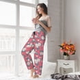 thumbnail image 6 of Picia Rose Flowers Womens Soft Woven Cotton Elastic Waistband Sleep Pajama Pant Lounge Sleep Pant With Pockets And Drawstring-Large, 6 of 9