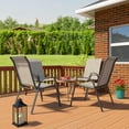 thumbnail image 2 of ECOPATIO Patio Chairs Set of 4, Outdoor Stackable Dining Chairs for All Weather, Breathable Garden Outdoor Furniture for Backyard Deck, Brown, 2 of 5