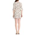 thumbnail image 3 of Allegra K Women's Floral Bell 3/4 Sleeves Tie Neck Ruffle Hem Dresses, 3 of 5