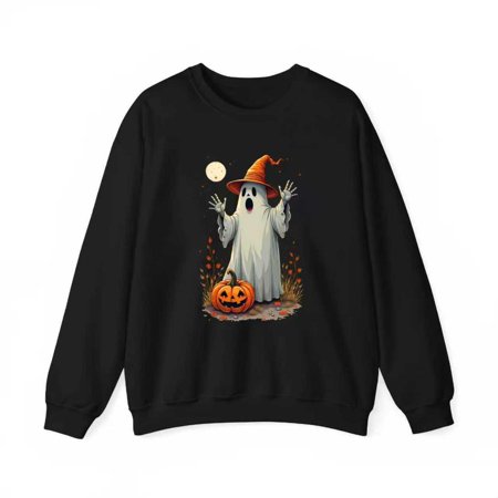 Halloween Gourd Pullover Magical Starry Sky Design Enchanted Breathable Round-neck long-sleeved Black S-3XL