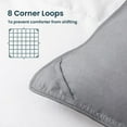 thumbnail image 5 of ELEMUSE King Size Goose Feather Down Comforter – Ultra-Soft 100% Cotton Cover, Moisture-Wicking, Natural Kapok Fill, 55oz Medium Warmth, All-Season Fluffy Duvet Insert (106x90, Grey), 5 of 9