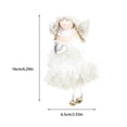 thumbnail image 3 of Billuyoard Muñeco de Ángel de Navidad, accesorios de decoración, decoración colgante de vacaciones, diseño de escena Adorable, colgante de Kits de decoración para fiestas Blanco, 3 of 6
