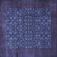 thumbnail image 1 of Ahgly Company Machine Washable Indoor Square Persian Blue Traditional Area Rugs, 6' Square, 1 of 4
