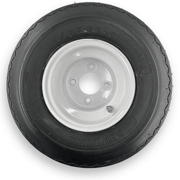 RubberMaster 18x8.50-8 4 Ply Sawtooth Tire and 4 on 4 Stamped