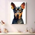 thumbnail image 2 of German Pinscher Dog Art Canvas, Pet Wall, Polygon Art Print on Canvas Canvas, large wall art, bathroom wall art, Ready to Hang,Living Room,Bedroom ＆ Office, 2 of 4