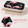 thumbnail image 5 of Flamingo Velvet Portable Storage Box with Removable Compartment - a Stylish Decorative Box, Bracelet Holder, and Jewelry Stand - Gift, 5 of 7