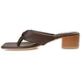 thumbnail image 3 of Journee Womens Seelah Low Stacked Heel Flip Flop Dress Sandals, 3 of 9