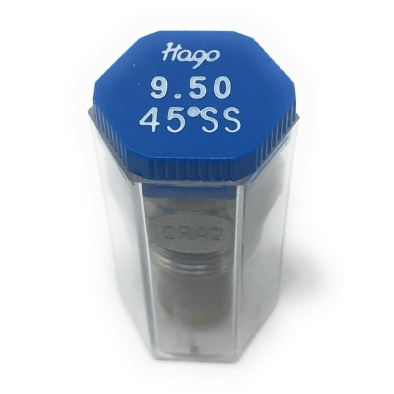 HAGO 9.50 GPH 45° SS SEMI SOLID NOZZLE (95045SS, 24290, 030G2112)