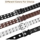 thumbnail image 5 of Cinturones de cuero con ojales para mujer, cinturón negro para mujeres y hombres con agujeros con tachuelas Zhivalor HMHZ546-6, 5 of 5