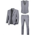 thumbnail image 6 of Wehilion Men's Breathable 3-Piece Suit, Gray, Size XXL, All-Season, 6 of 7