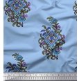 thumbnail image 1 of Soimoi Poly Georgette Fabric Leaves & Floral Block Fabric Prints by Yard 52 Inch Wide, 1 of 3