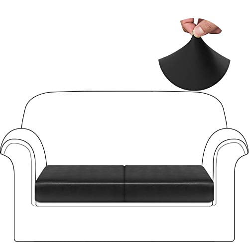 Hdcaxkj Waterproof Leather Couch Cushion Covers Individual Stretch Sofa Seat Cover For Chair Loveseat Sectional Slipcover Living Room Anti Slip Pet Dog Furniture Protector Black Small Com Hdcaxkj Waterproof Leather Couch, Pet Furniture Covers For Leather Sectional Sofas