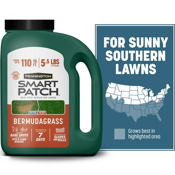 Pennington Smart Patch Bermuda Grass Seed Mix, for Sunny Areas