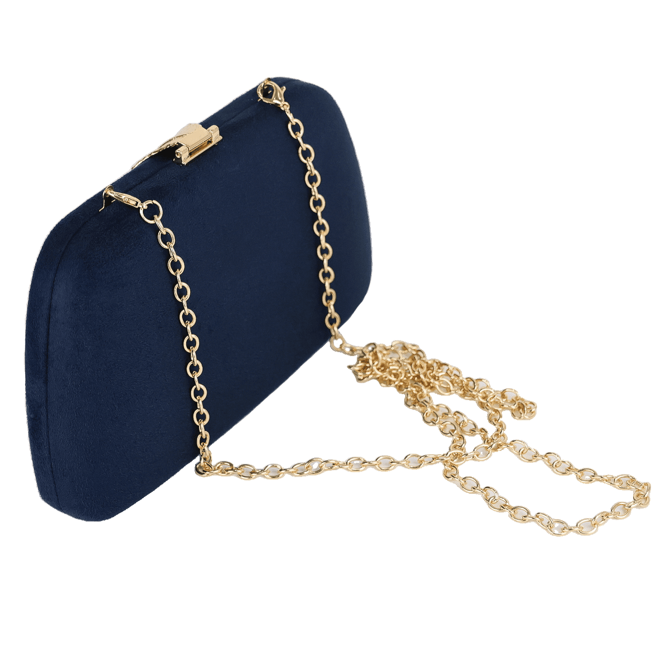 Milsente Women's Faux Suede soild Clutch Handbag, Navy Blue