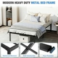 thumbnail image 7 of CONCETTA 14" Twin Bed Frame, Heavy Duty Metal Platform Bed Frame with Underbed Storage for Bedroom, No Box Spring Required, Black, 7 of 7