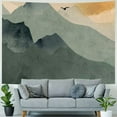 thumbnail image 4 of PRATYUS Sage Green Mountain Sun Boho Tapestry,Simple Art Sunrise Nature Tapestry Sunset Landscape Abstract Aesthetic Wall Bedroom Living Room Decor College Dorm Wall Hanging Painting, 4 of 6