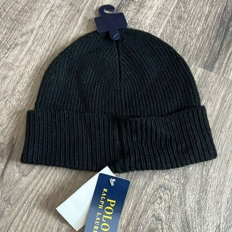 POLO RALPH LAUREN Men's Solid Flag Bear Beanie One Size B4HP