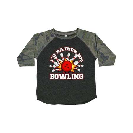 

Inktastic I d Rather Be Bowling Gift Toddler Boy or Toddler Girl T-Shirt
