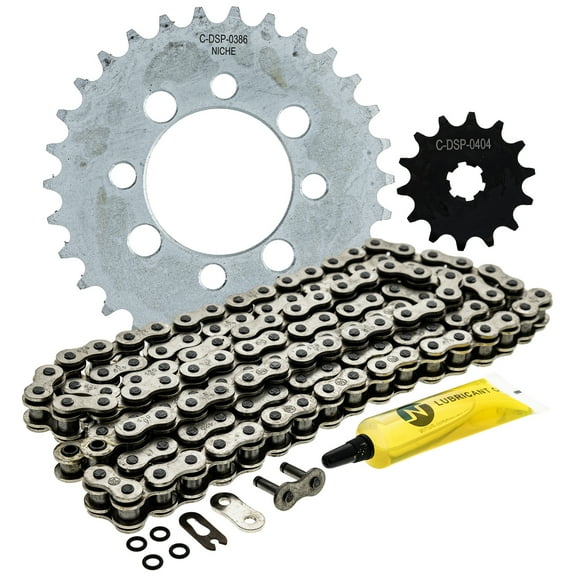 Niche Sprocket Chain Set for Kawasaki Z125 Pro 14/30 Tooth 420 O-Ring Front Rear MK1014405