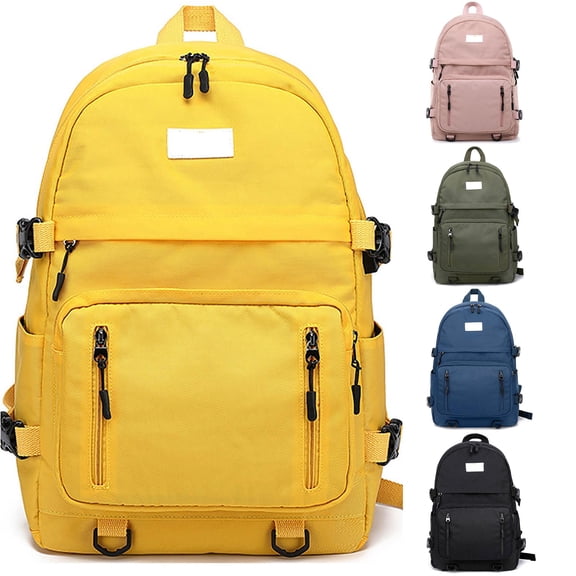 UJNDER Kids Students Nylon Outdoor Travel Backpack Casual Large Capacity Daypack for Middle School and Everyday Adventure Use,Yellow,Large