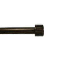 Mainstays 3/4" Bronze End Cap Adjustable Single Curtain Rod, 84"-120"