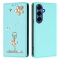 thumbnail image 2 of Leather For Samsung Galaxy S26+ 5G Case 【RFID Blocking】Ballet Girl Flip Wallet Leather Case With Card Holder Magnetic Closure  Phone Cases Cover,Green,For Galaxy S26+ 5G, 2 of 8