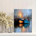 thumbnail image 2 of Qisvanset 12x16 Inch Vibrant Meadow Sunset Oil Painting Canvas Print Wall Art, 2 of 5
