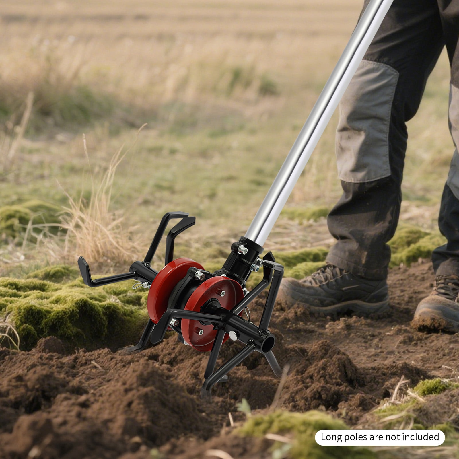 TFCFL 6-Claw Cultivator Wheel Garden Wheel for Loose Soil and Mowing Grass Cultivator Tool