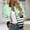 Green(New), variant on Fashion Women's Long Sleeve Jackets Striped Print Zipper Pocket Casual Coats