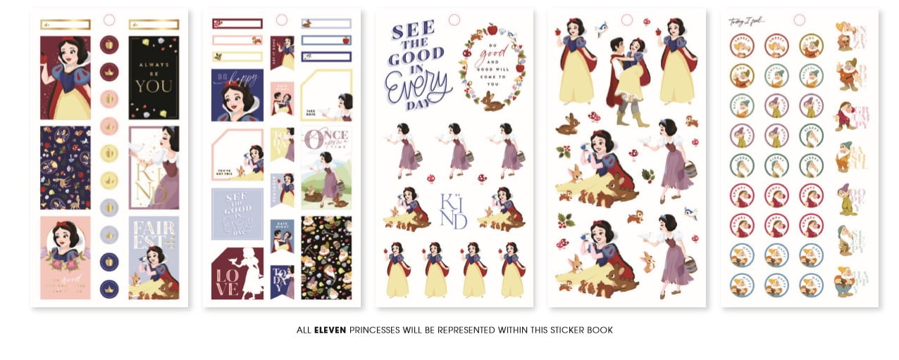 The Happy Planner® Disney Sticker Sheet Pad, Classic Princess Plans, 60 ...