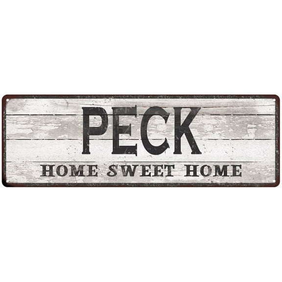 PECK Home Sweet Home Country Look 6x18 Metal Sign 106180045121